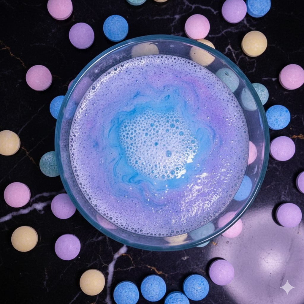 Mini Pastillas de Sales de Baño Espumosas