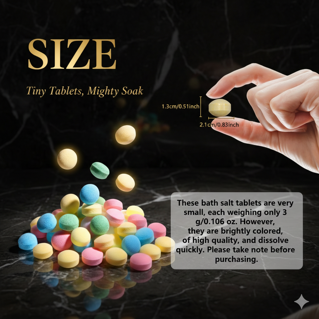 Mini Pastillas de Sales de Baño Espumosas